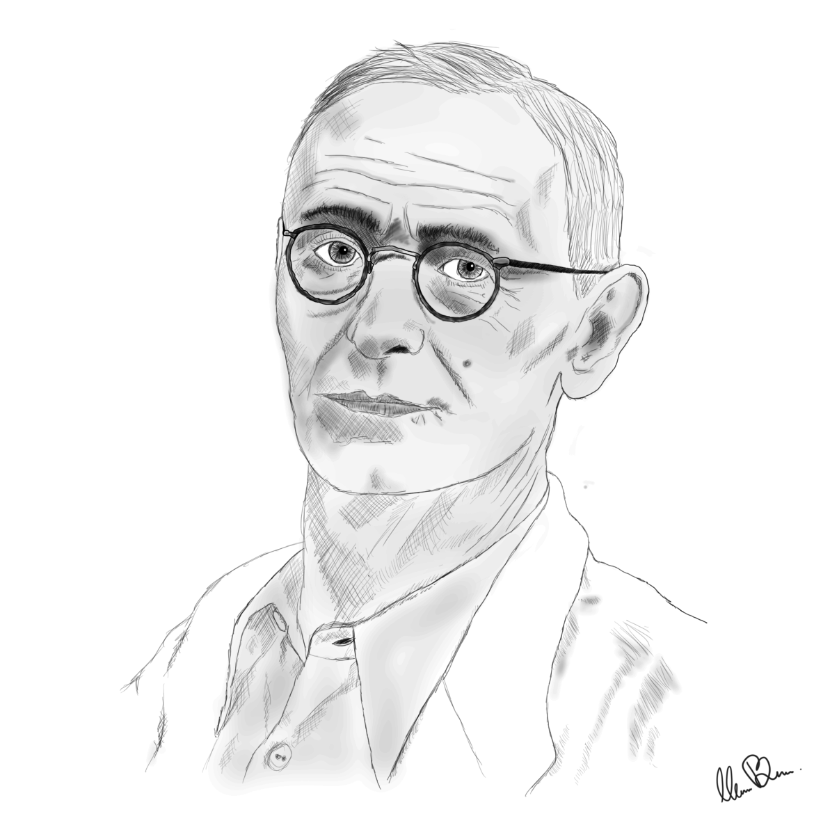 Hermann Hesse by Mark Barner illustration drawing