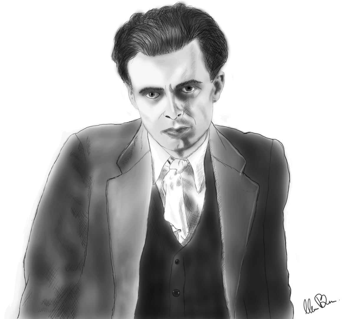 Aldous Huxley by Mark Barner Illustration drawing